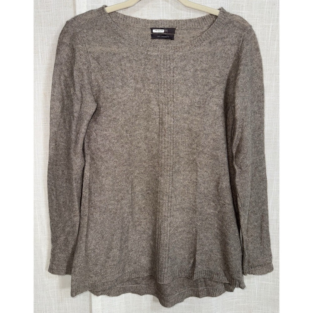 100% Cashmere Women's Sz S Crew Neck Soft Sweater Taupe Light Brown